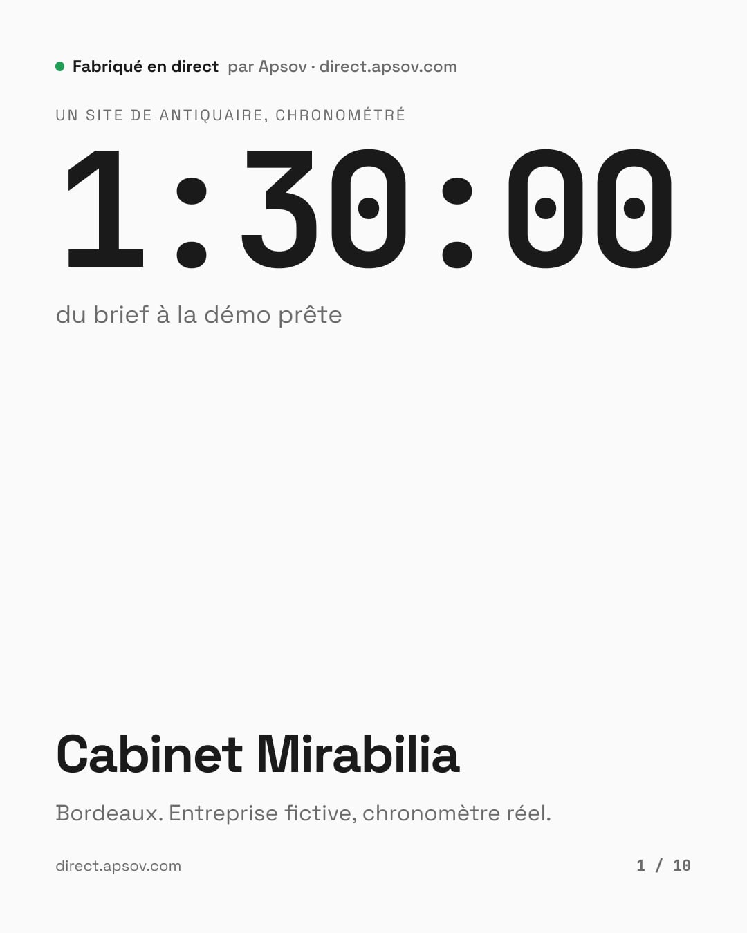 Première page du carrousel LinkedIn de Cabinet Mirabilia