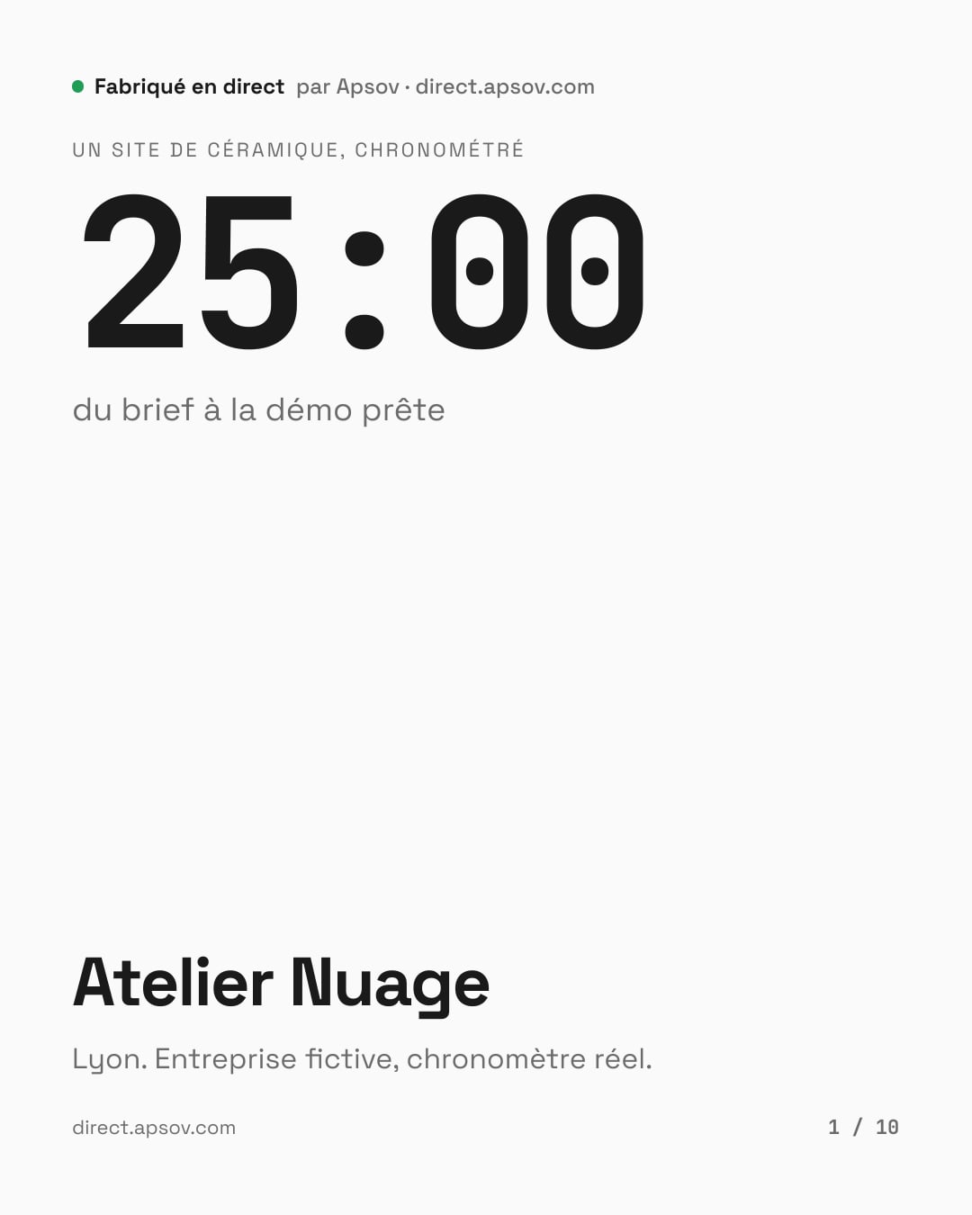 Première page du carrousel LinkedIn de Atelier Nuage