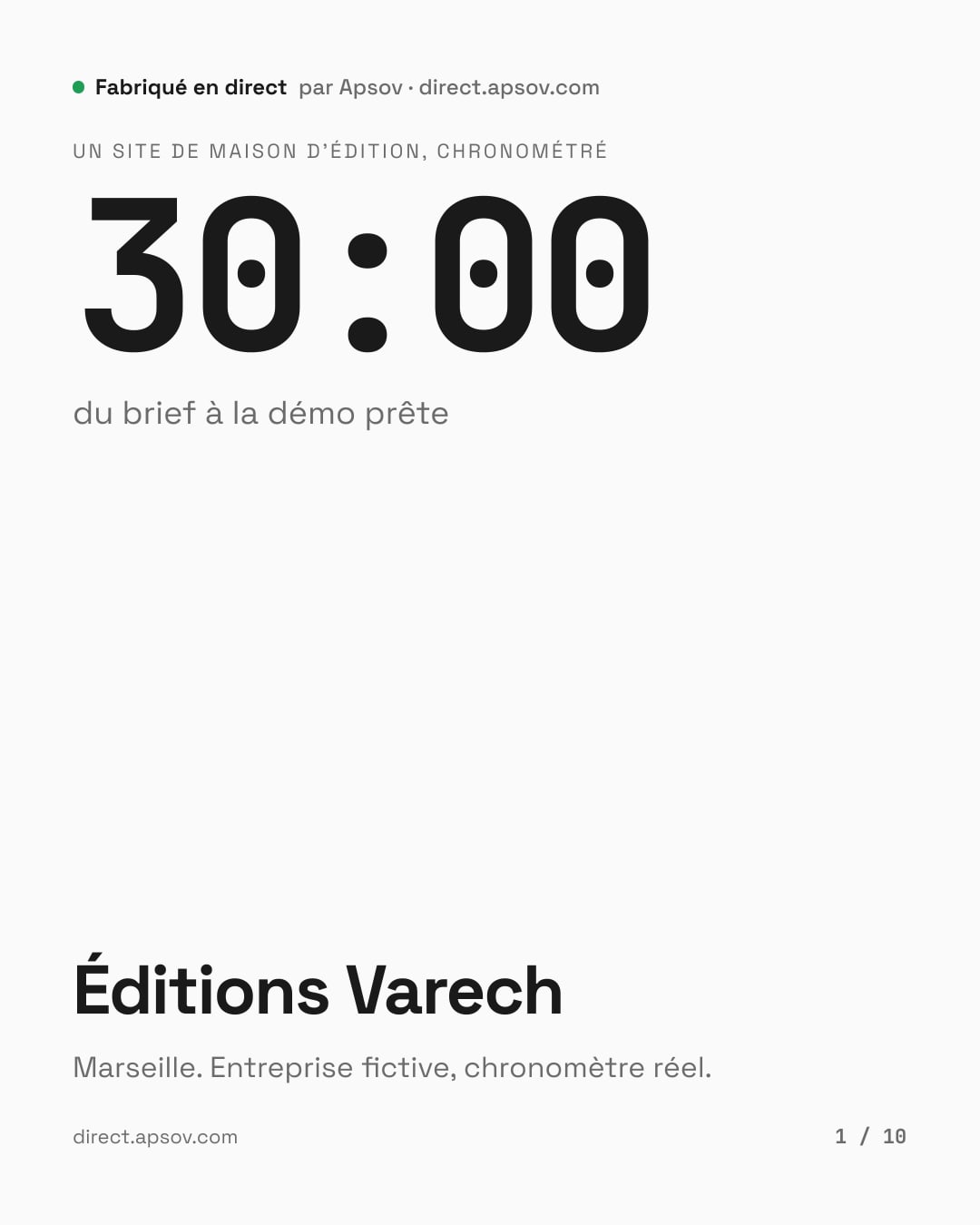 Première page du carrousel LinkedIn de Éditions Varech